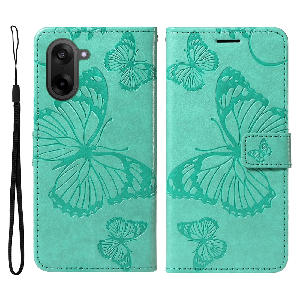 Nagy pillangó könyv tok OnePlus Nord CE5 5G - teal - teal