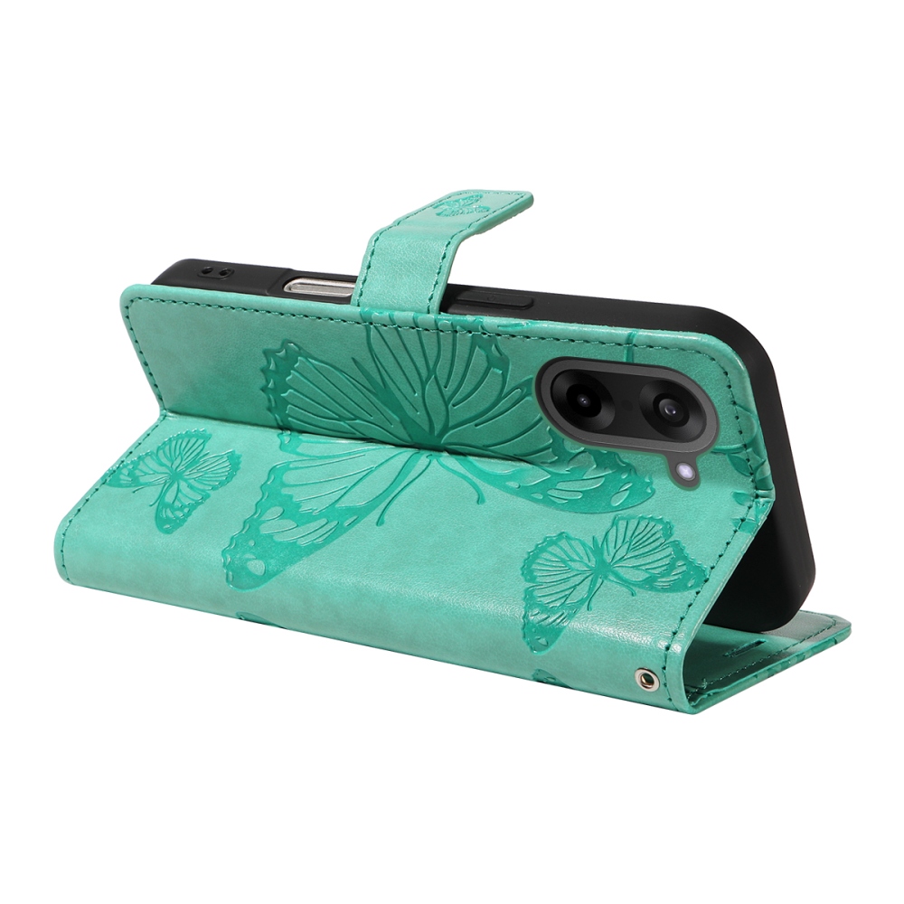 Nagy pillangó könyv tok OnePlus Nord CE5 5G - teal - teal