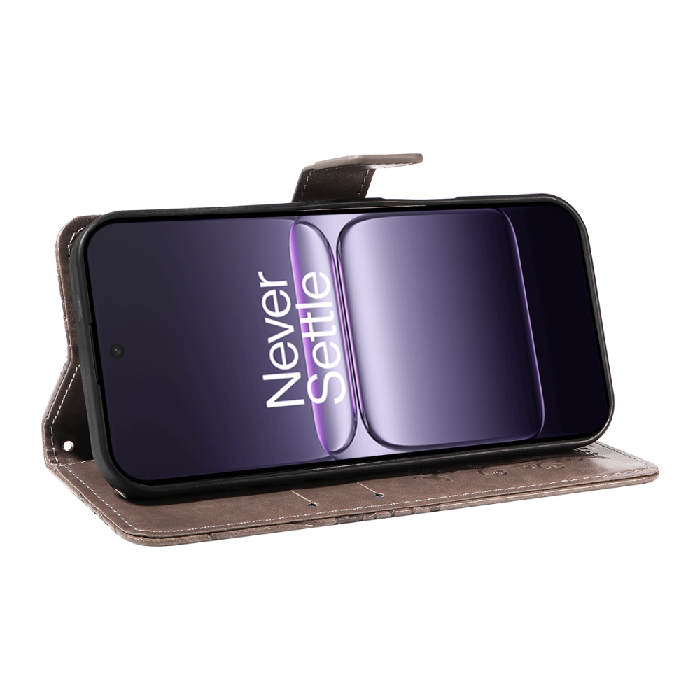 Nagy pillangó könyv tok a OnePlus Nord CE5 5G számára - szürke