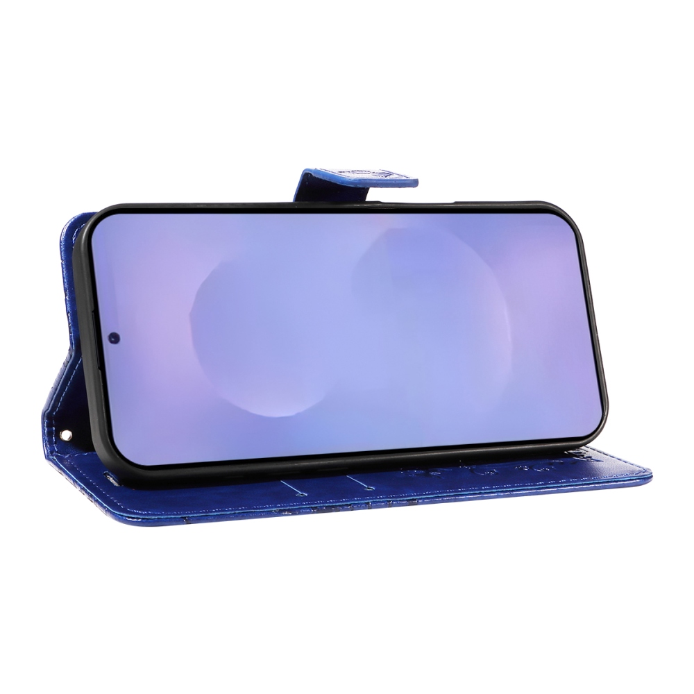 Nagy pillangó könyv tok Samsung Galaxy S26+ készülékhez - kék