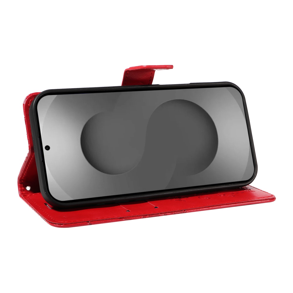 Nagy pillangó könyv tok Samsung Galaxy S26 Ultra készülékhez - piros