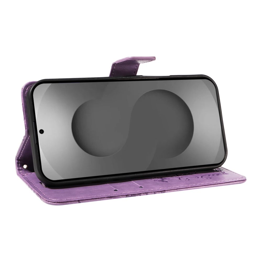 Nagy pillangó könyv tok Samsung Galaxy S26 Ultra készülékhez - lila