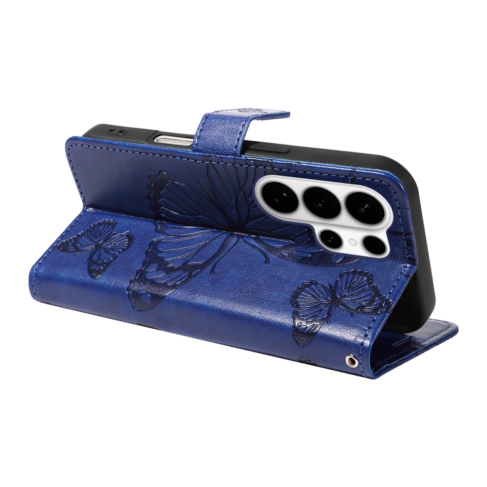 Nagy pillangó könyv tok Samsung Galaxy S26 Ultra készülékhez - kék