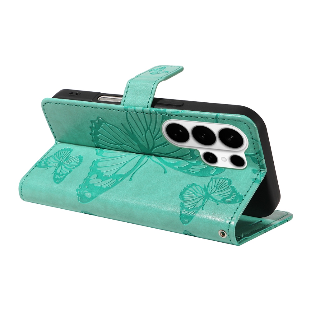 Nagy pillangó könyv tok Samsung Galaxy S26 Ultra készülékhez - teáskék színű