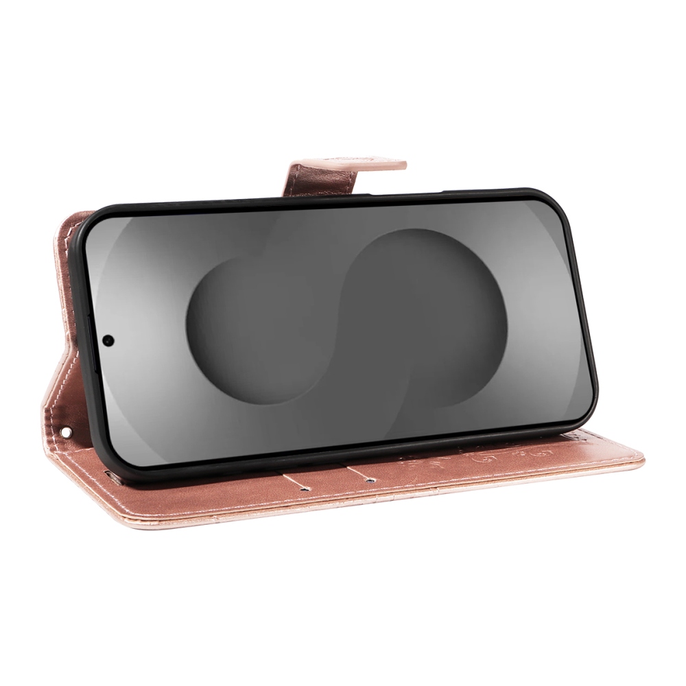 Nagy pillangó könyv tok Samsung Galaxy S26 Ultra készülékhez - rózsaarany