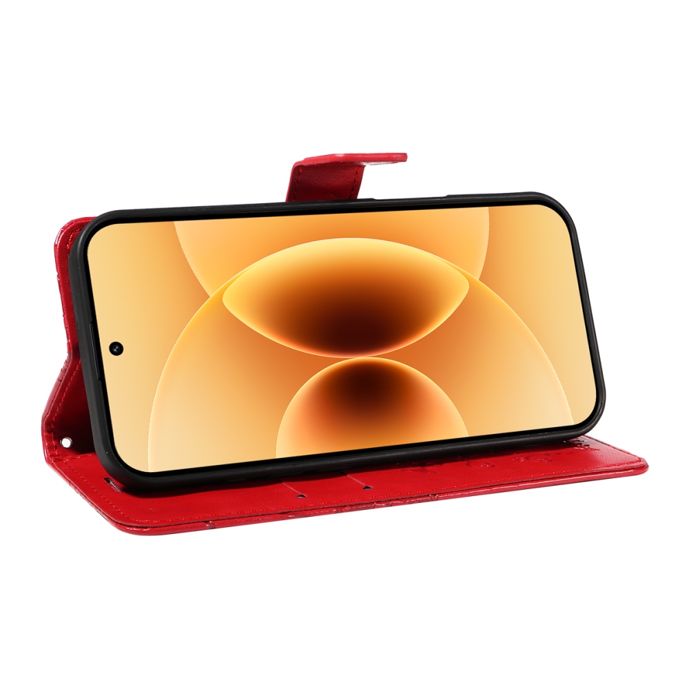 Nagy pillangó könyv tok a Xiaomi 17-hez - piros