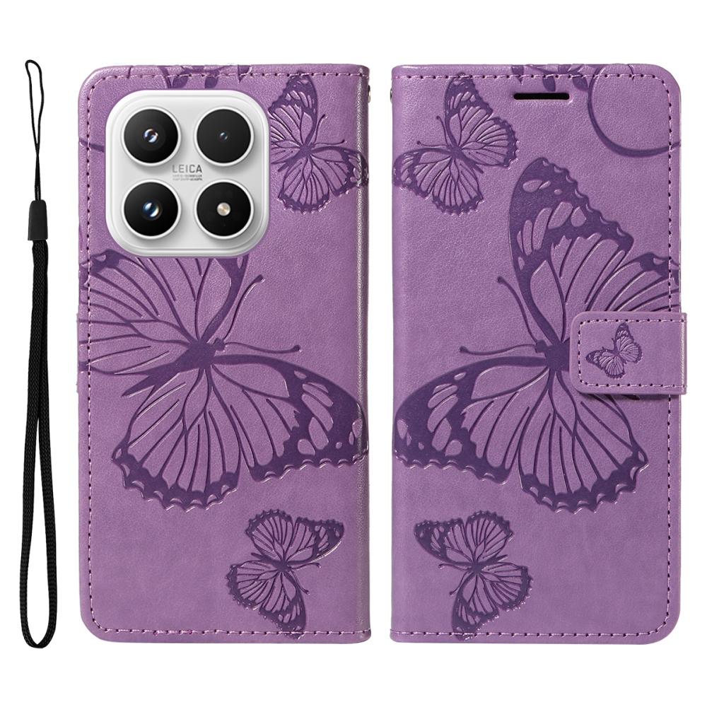 Nagy pillangó könyv tok a Xiaomi 17-hez - lila