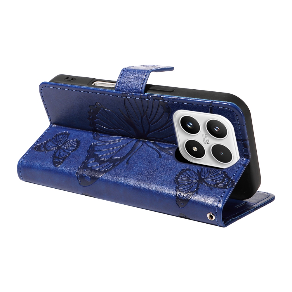 Nagy pillangó könyv tok a Xiaomi 17-hez - kék