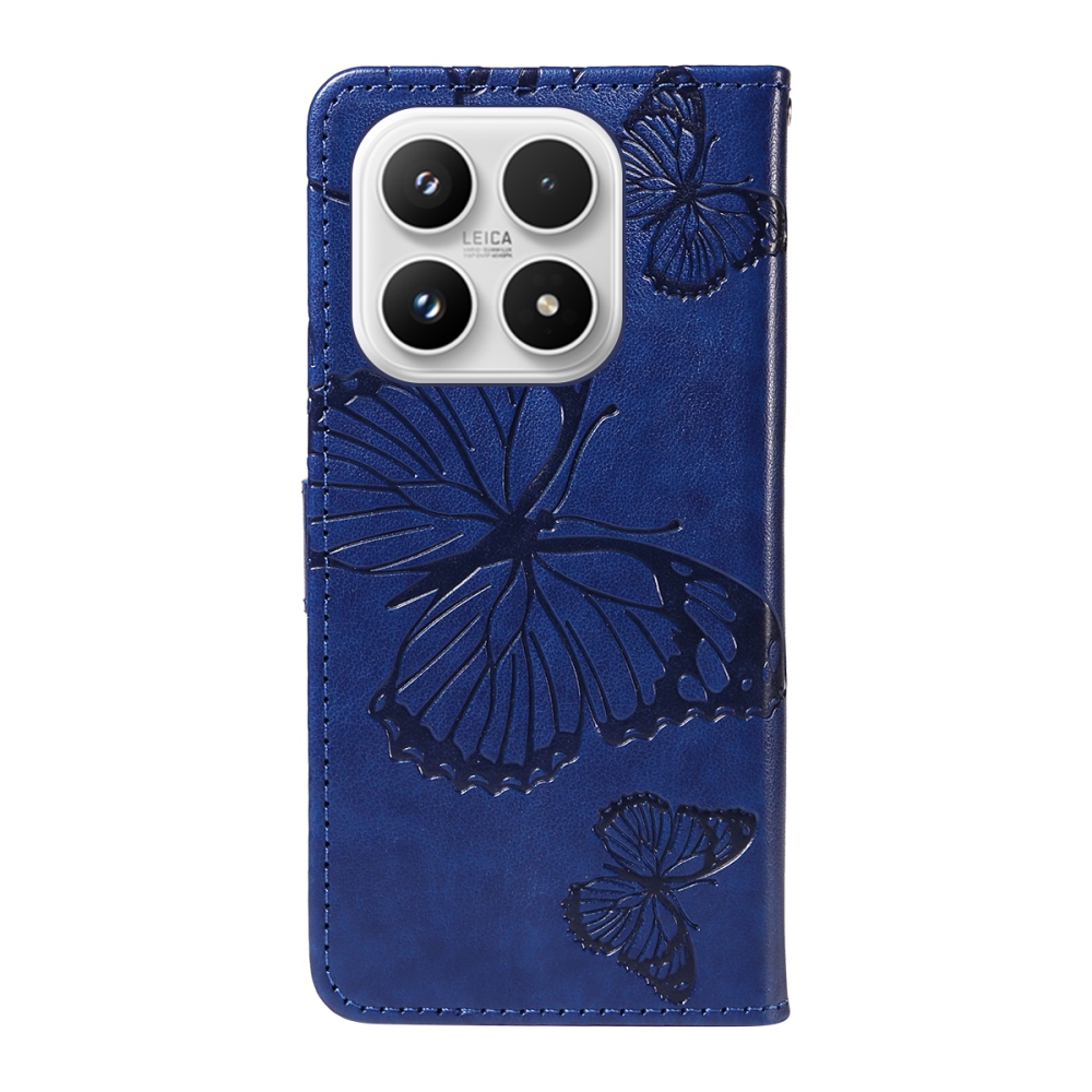 Nagy pillangó könyv tok a Xiaomi 17-hez - kék