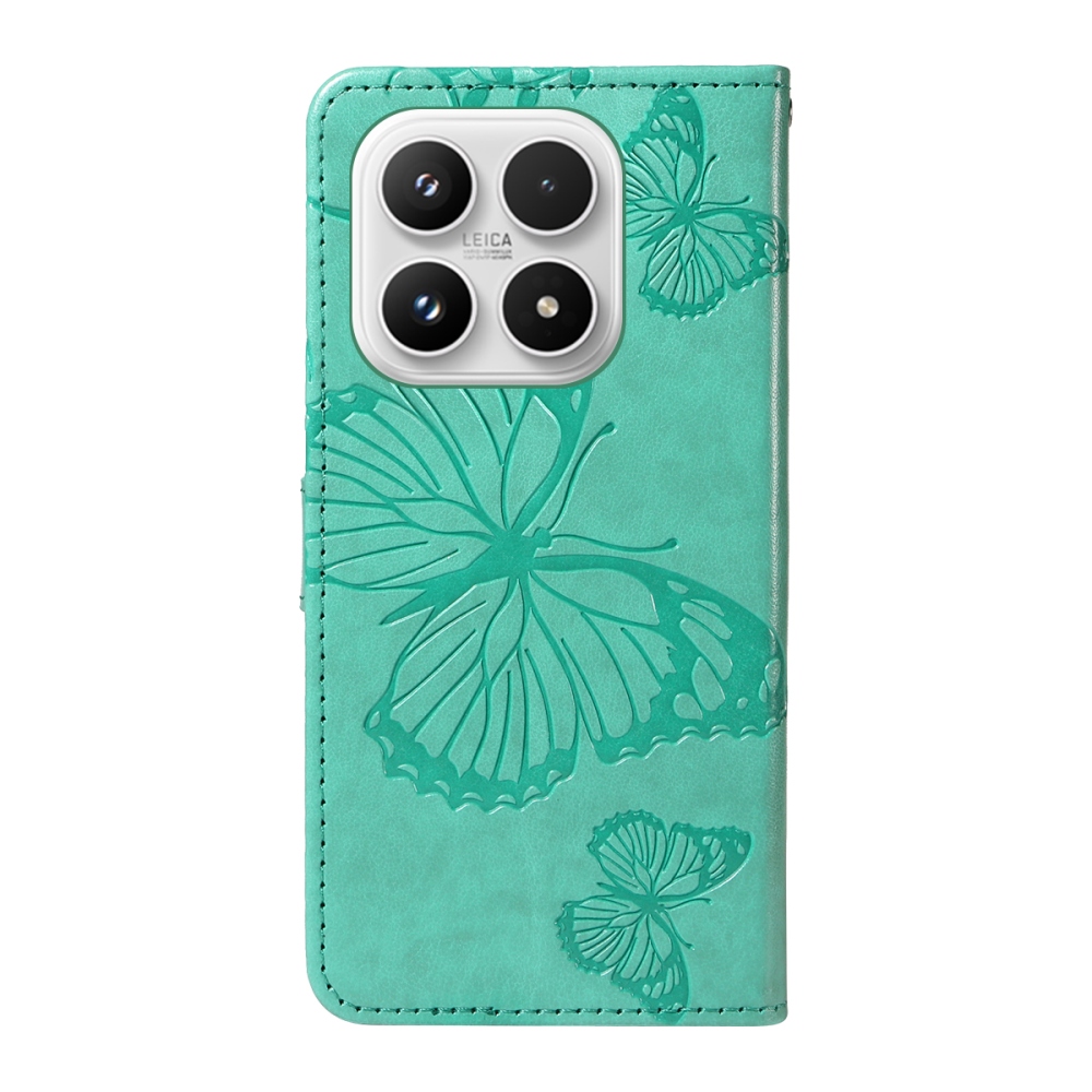 Nagy pillangó könyv tok a Xiaomi 17-hez - teáskék