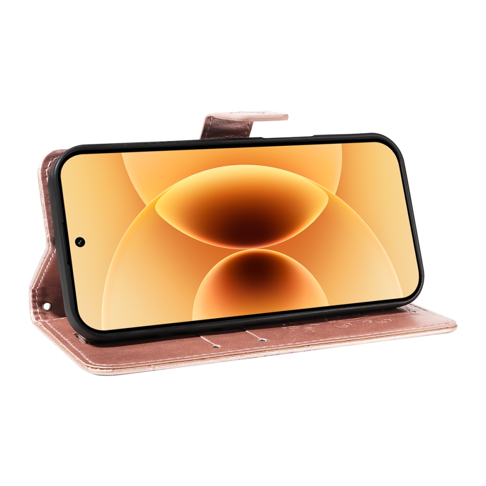 Nagy pillangó könyv tok Xiaomi 17 - rózsa arany