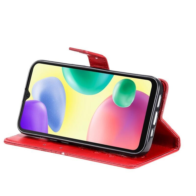 Nagy pillangó könyv tok a Xiaomi Redmi 10A-hoz - piros