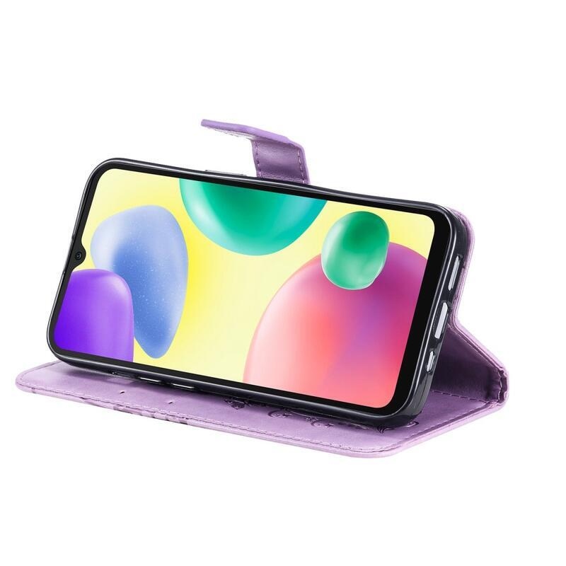 Nagy pillangó könyv tok a Xiaomi Redmi 10A-hoz - lila