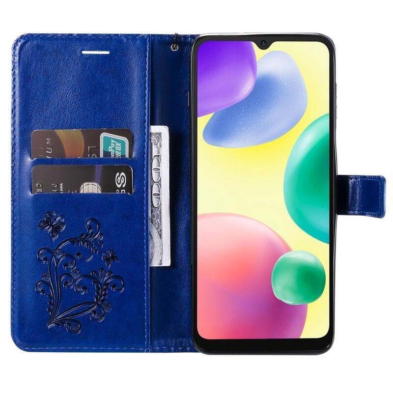 Nagy pillangó könyv tok Xiaomi Redmi 10A - kék