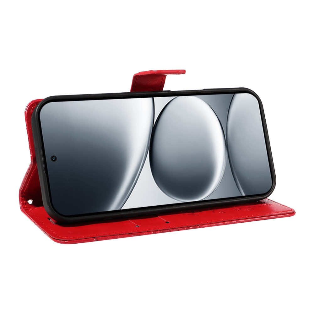 Nagy pillangó könyv tok a Xiaomi Redmi Note 15 Pro 5G-hez - piros