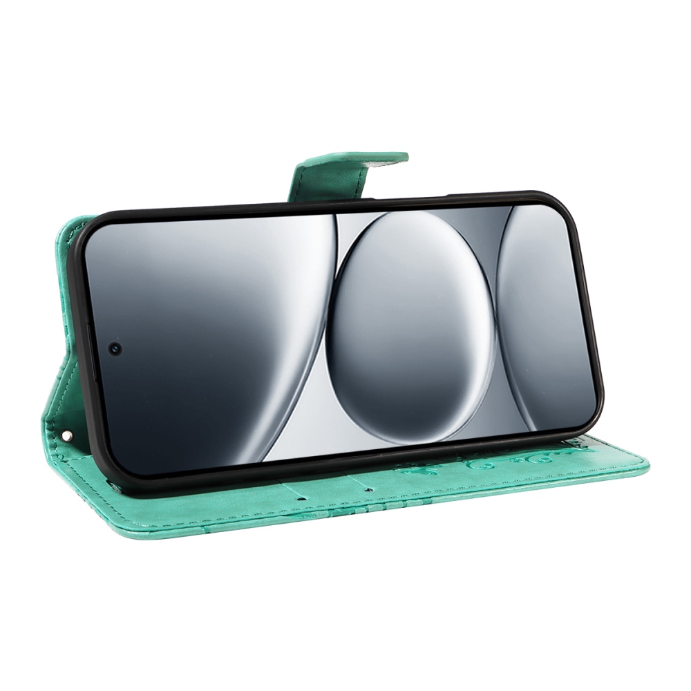 Nagy pillangó könyv tok a Xiaomi Redmi Note 15 Pro 5G-hez - teal színű