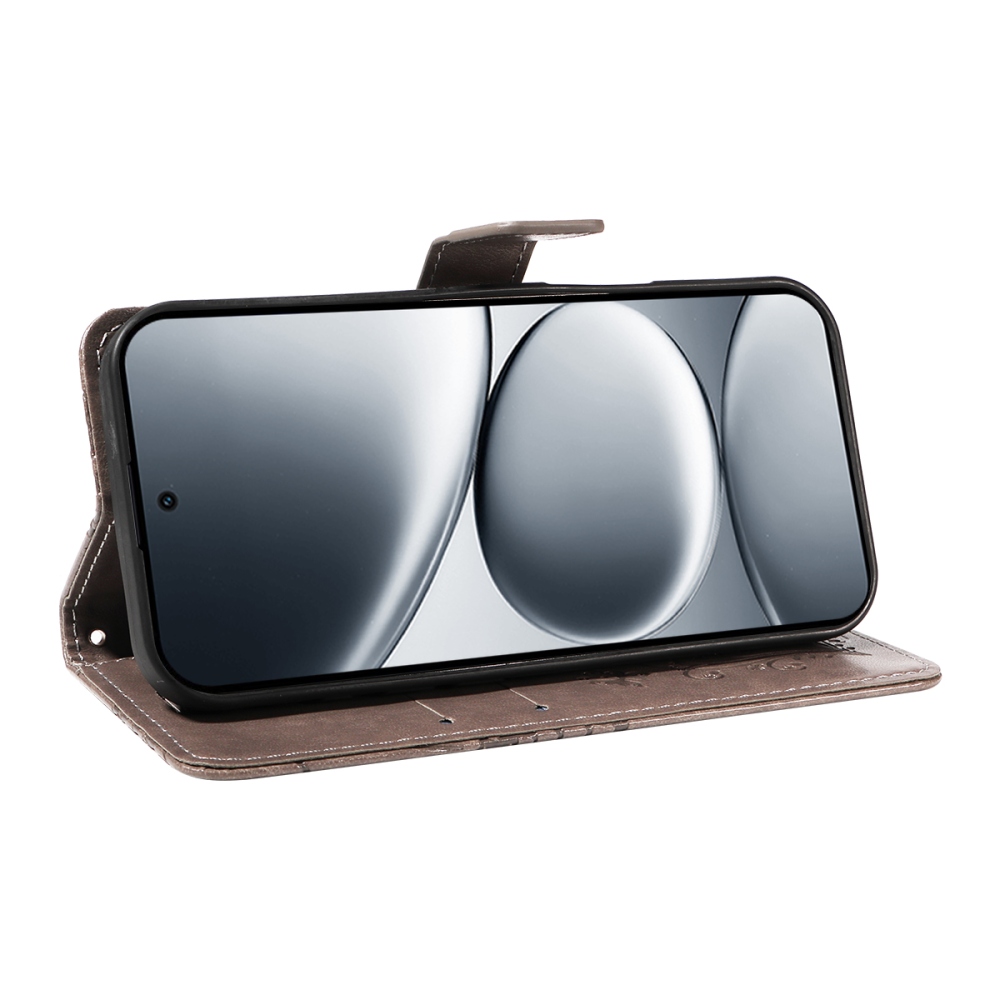 Nagy pillangó könyv tok a Xiaomi Redmi Note 15 Pro 5G-hez - szürke