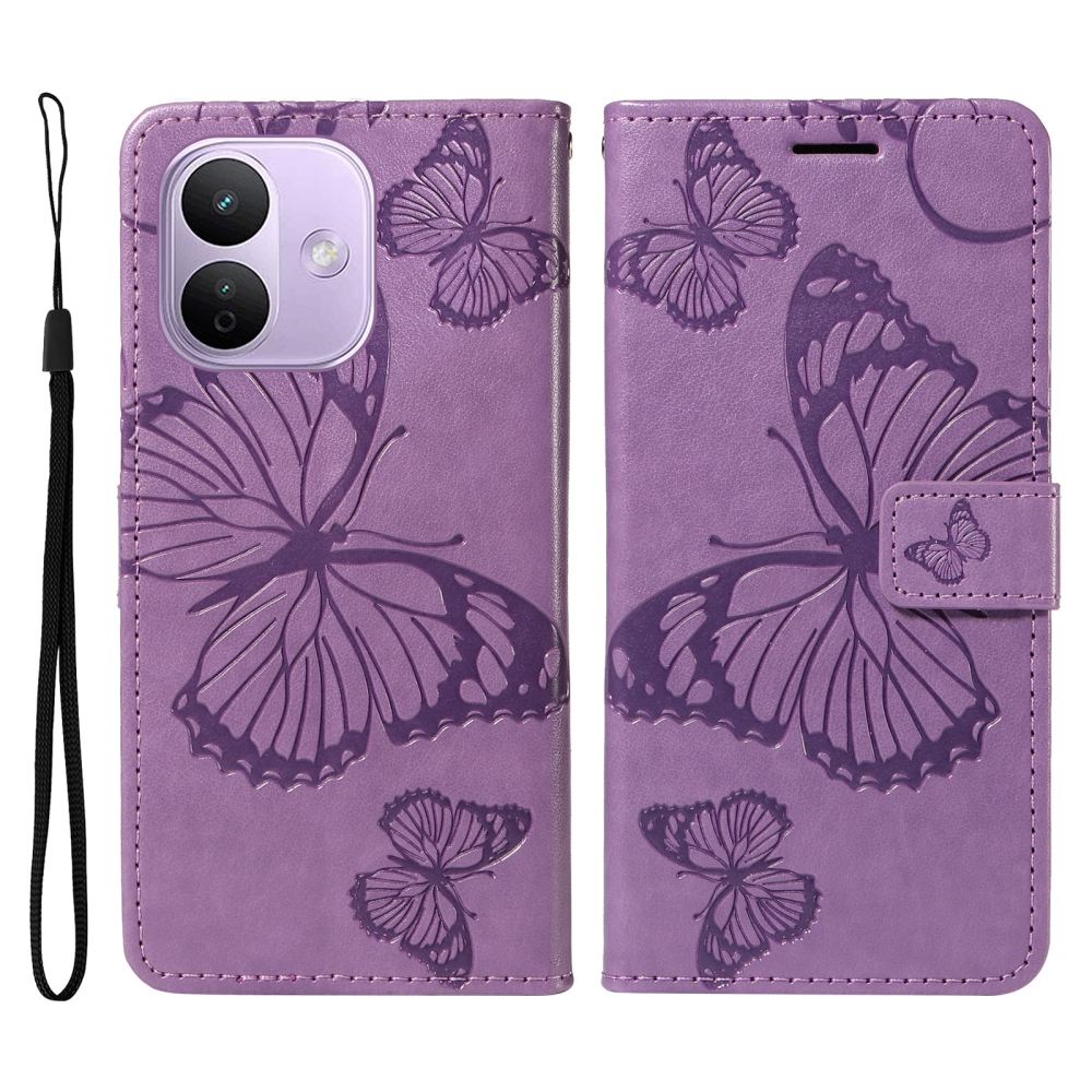 Big Butterfly könyvformájú tok a Xiaomi Redmi Note 17 Pro 5G-hez – lila