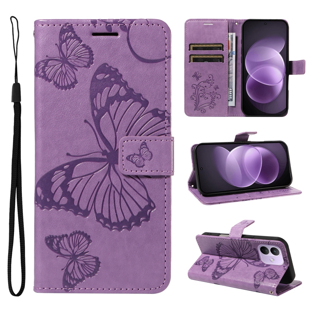 Big Butterfly könyvformájú tok a Xiaomi Redmi Note 17 Pro 5G-hez – lila