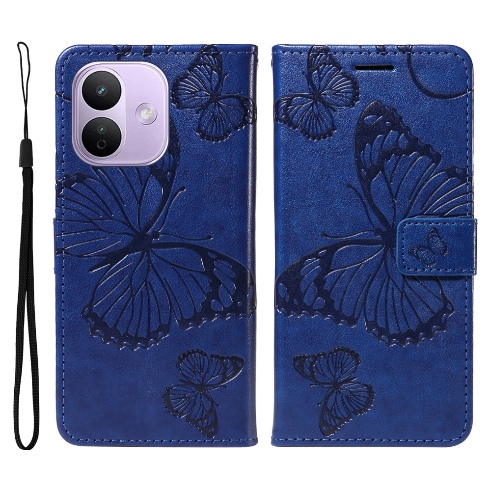 Big Butterfly könyvformájú tok a Xiaomi Redmi Note 17 Pro 5G-hez – kék