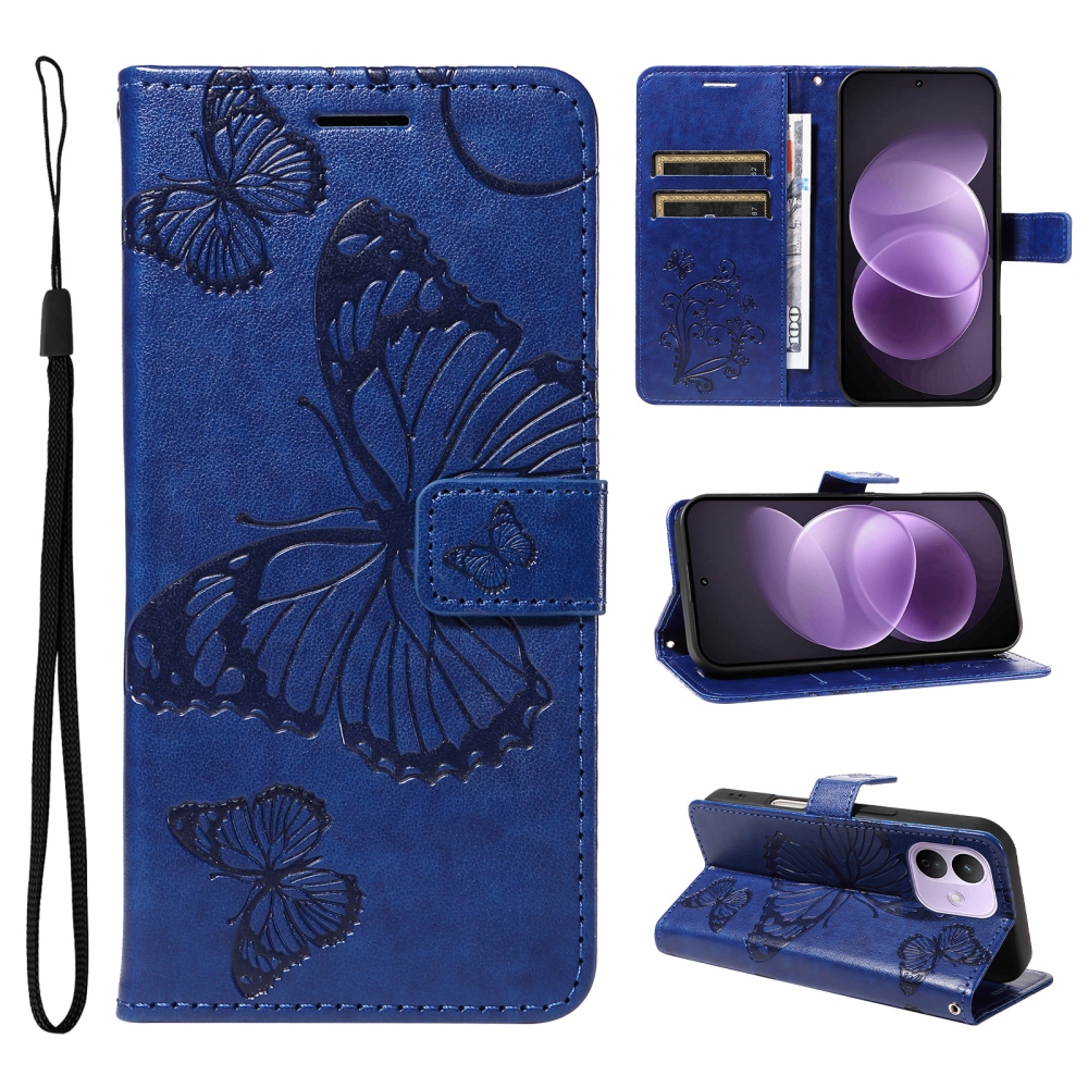 Big Butterfly könyvformájú tok a Xiaomi Redmi Note 17 Pro 5G-hez – kék