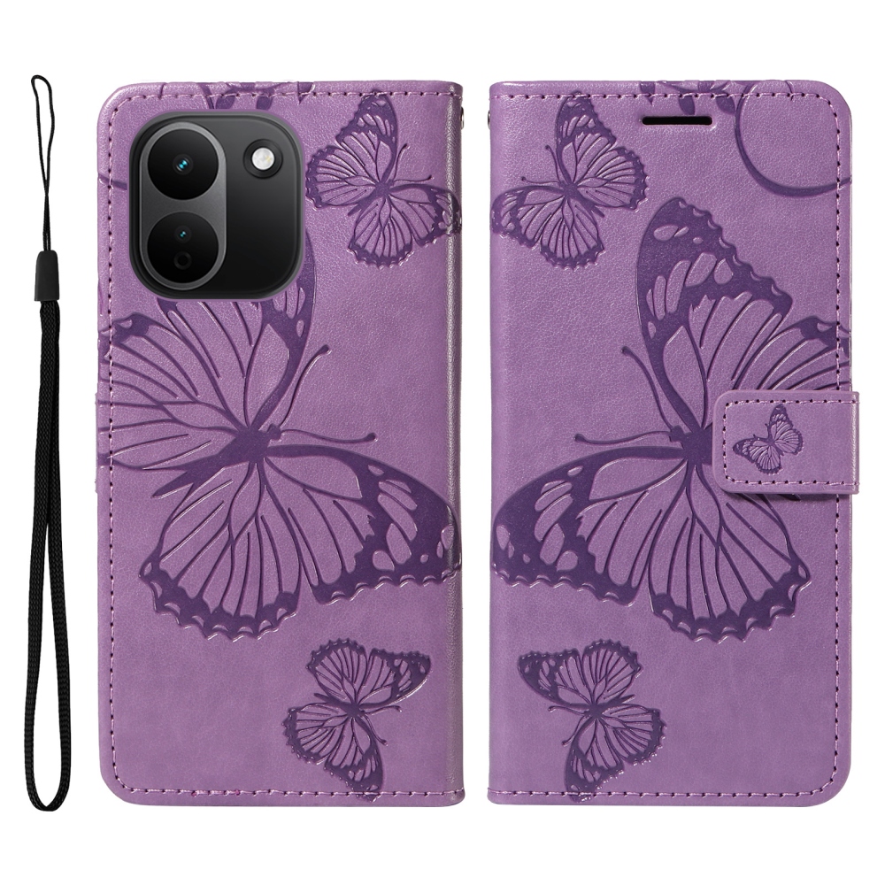 Big Butterfly könyvformájú tok a Xiaomi Redmi Note 17 Pro Max 5G-hez – lila