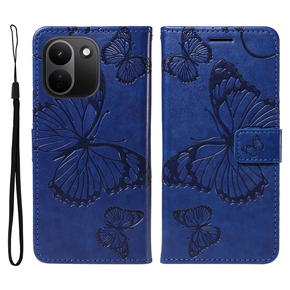 Big Butterfly könyvformájú tok a Xiaomi Redmi Note 17 Pro Max 5G-hez – kék