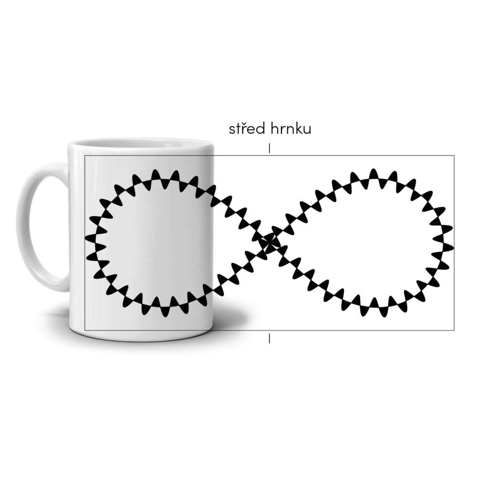 Fehér kerámia bögre 330ml képpel - absztrakt motívum 6