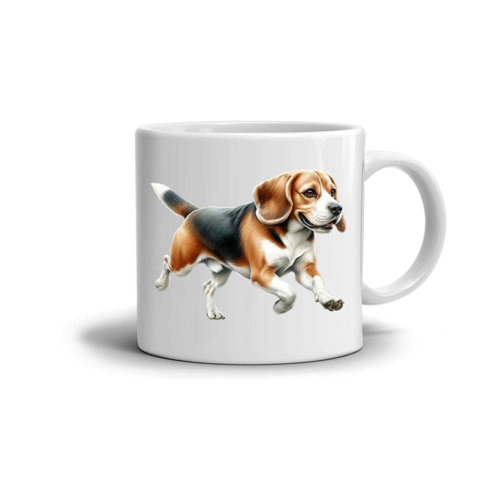 Fehér kerámia bögre 330ml képpel - Beagle 2