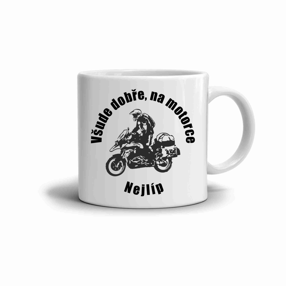 Fehér kerámia bögre 330ml képpel - a legjobb motoron