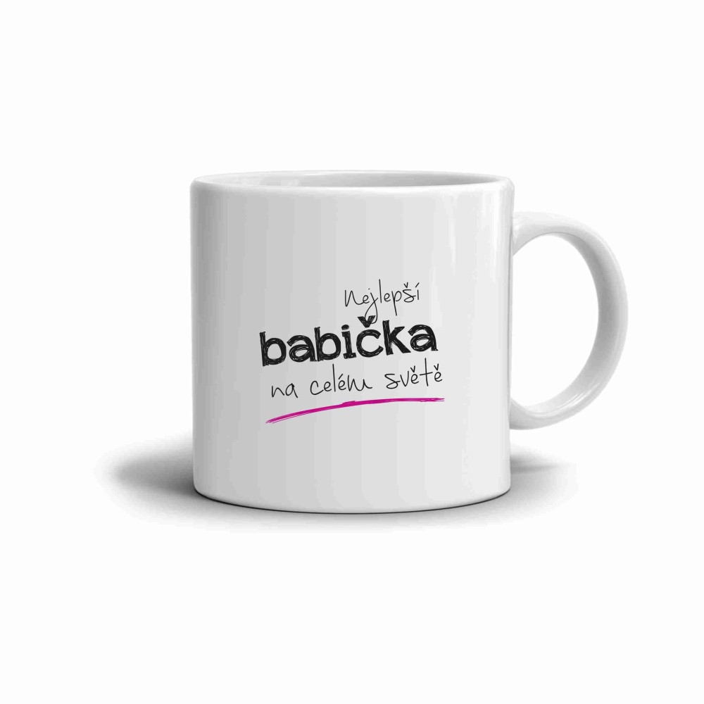 Fehér kerámia bögre 330ml képpel - legjobb nagymama 2