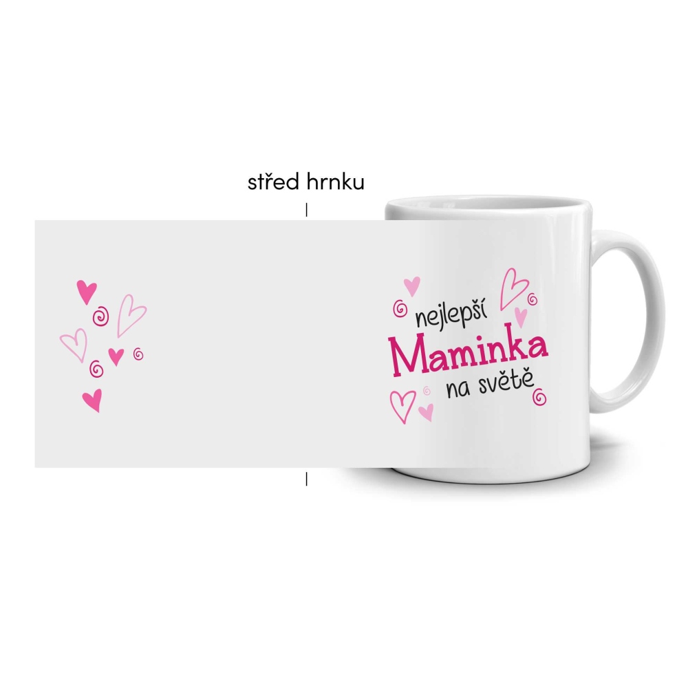 Fehér kerámia bögre 330ml képpel - legjobb anya (világos téma)