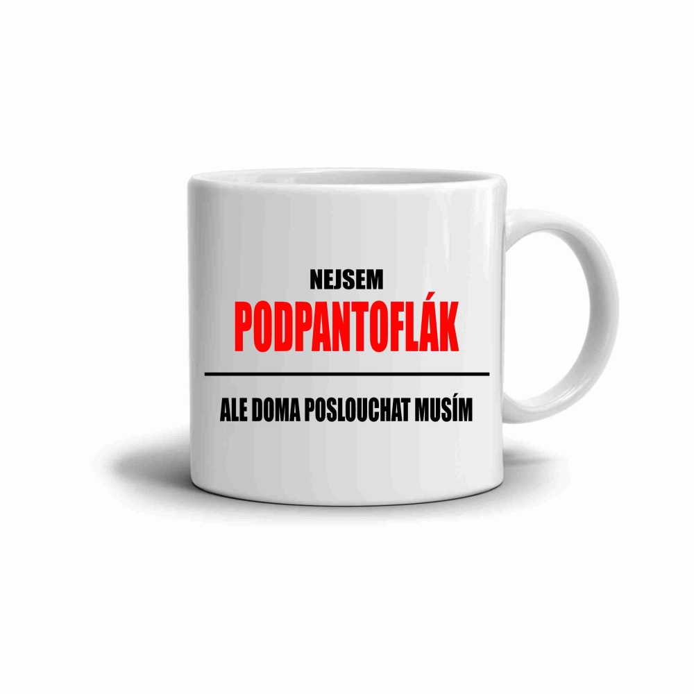 Fehér kerámia bögre 330ml képpel - nem vagyok cipellő