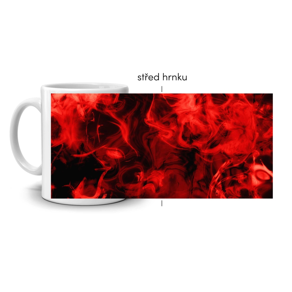 Fehér kerámia bögre 330ml képpel - az éjszaka lángjai