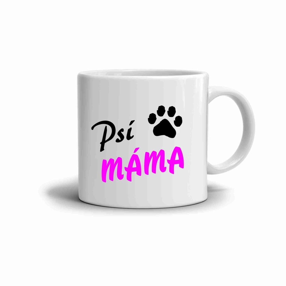 Fehér kerámia bögre 330ml képpel - kutyaanya