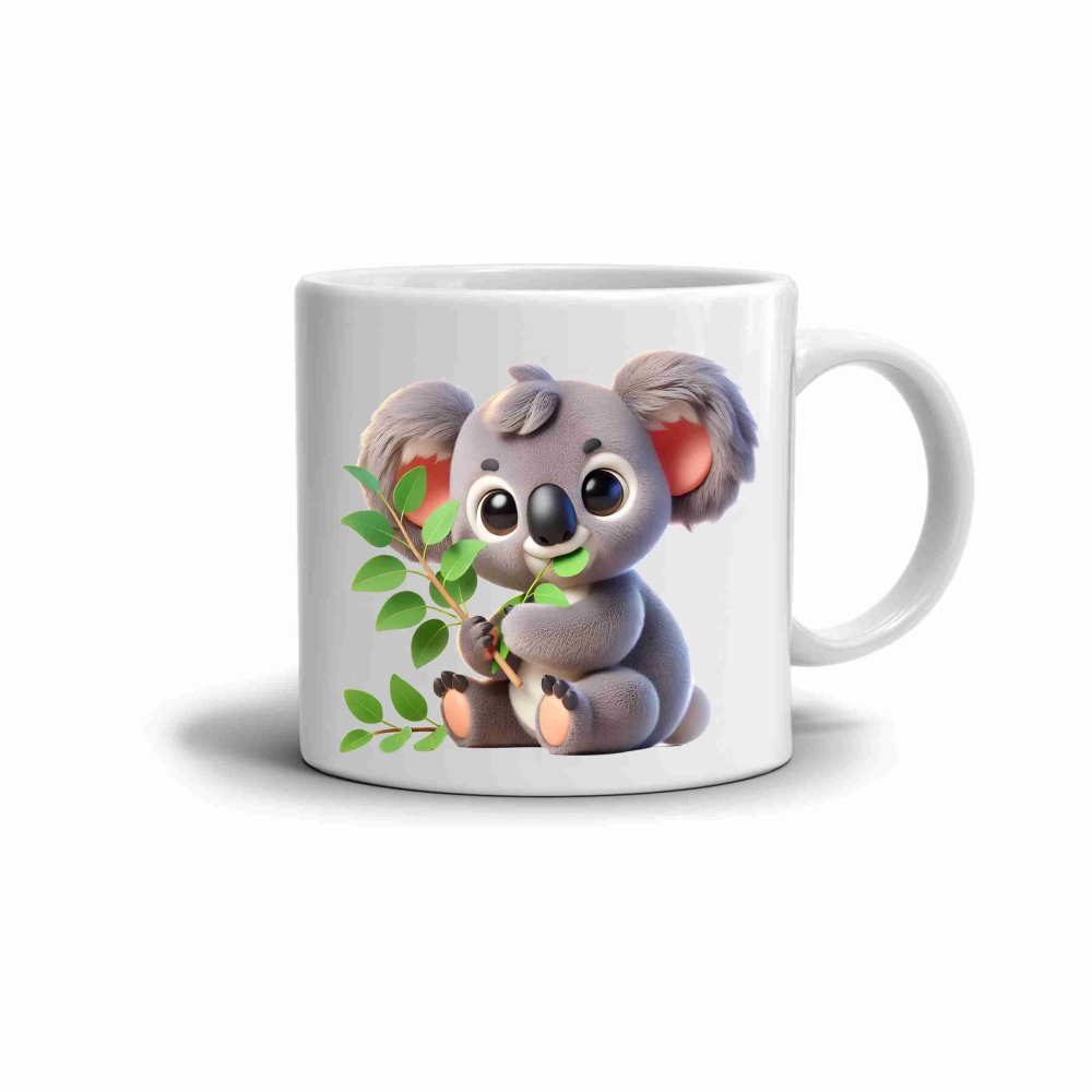 Fehér kerámia bögre 330ml képpel - aranyos koala