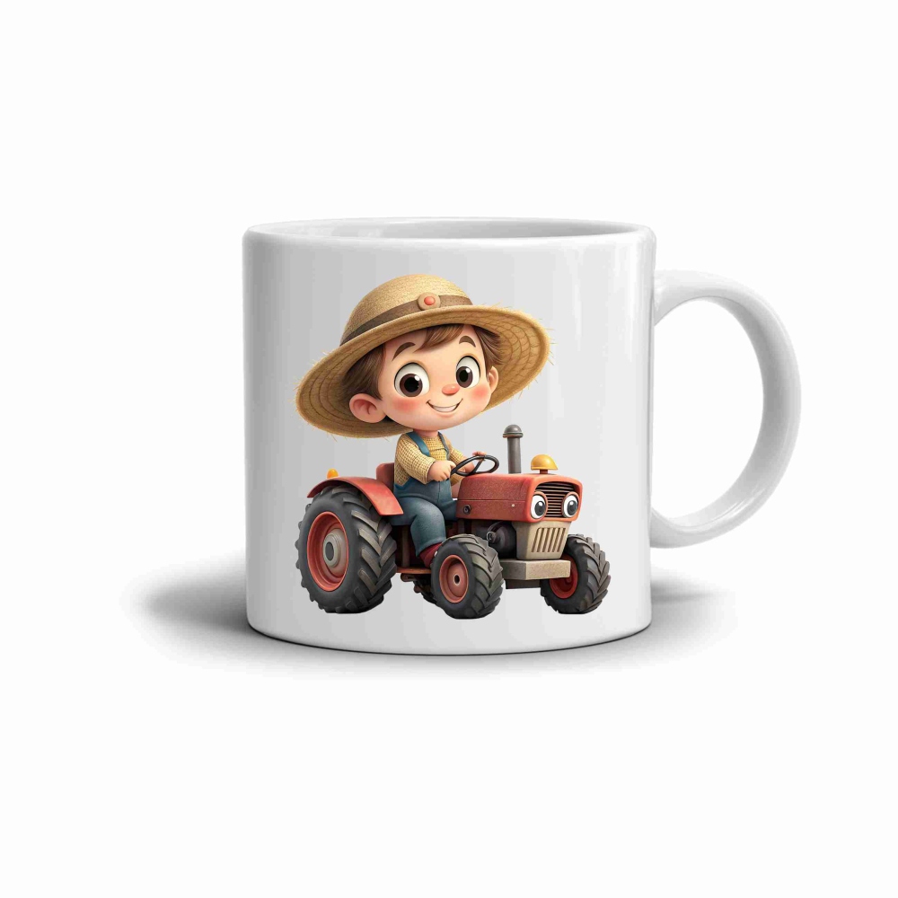 Fehér kerámia bögre 330ml képpel - praktikus gazda 2