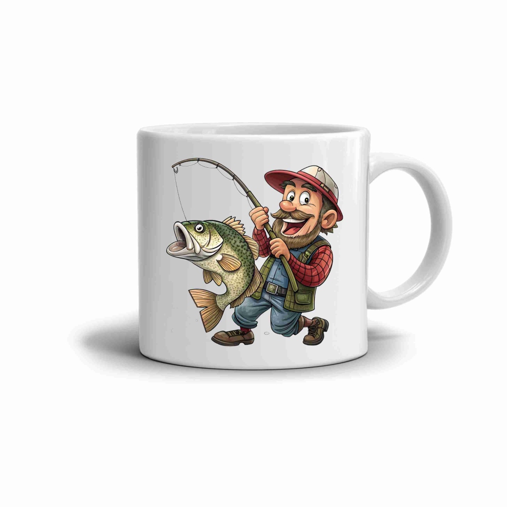 Fehér kerámia bögre 330ml képpel - nagy fogás