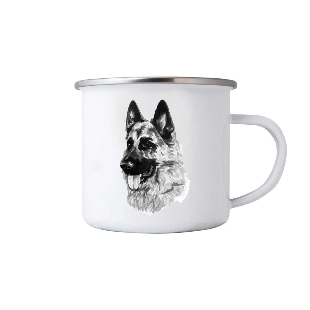 Fehér bögre 380ml képpel - német juhász 2