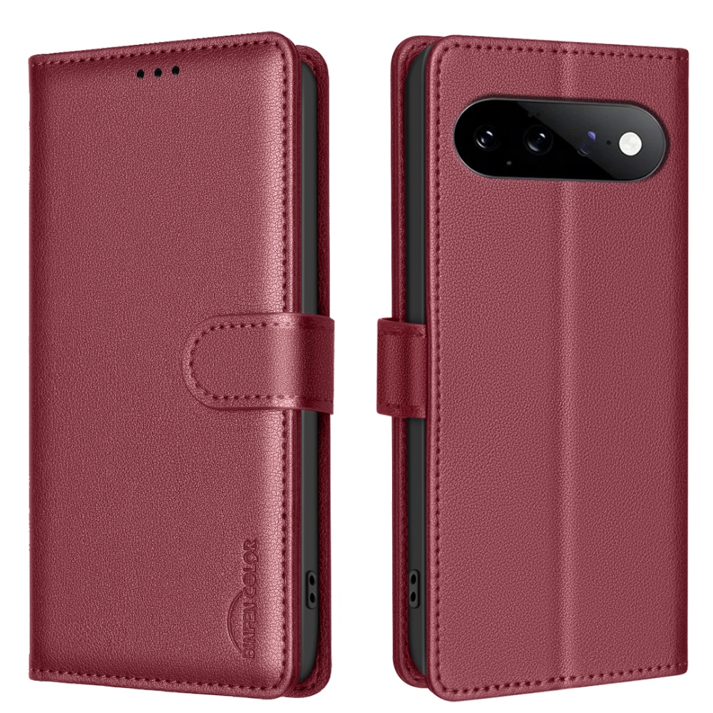BINFEN könyvformájú tok a Google Pixel 11 Pro/11-hez – piros