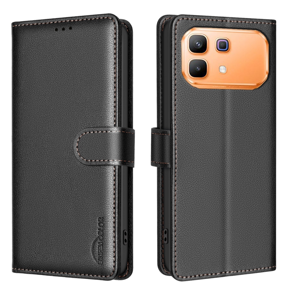 BINFEN könyvtáska Infinix Note 60 5G/Note 60 Pro 5G - fekete