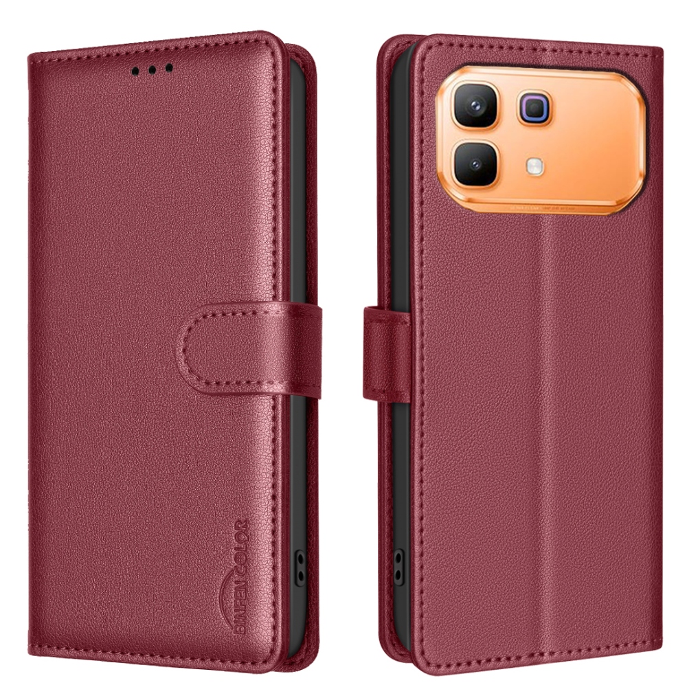 BINFEN könyvtáska Infinix Note 60 5G/Note 60 Pro 5G - piros