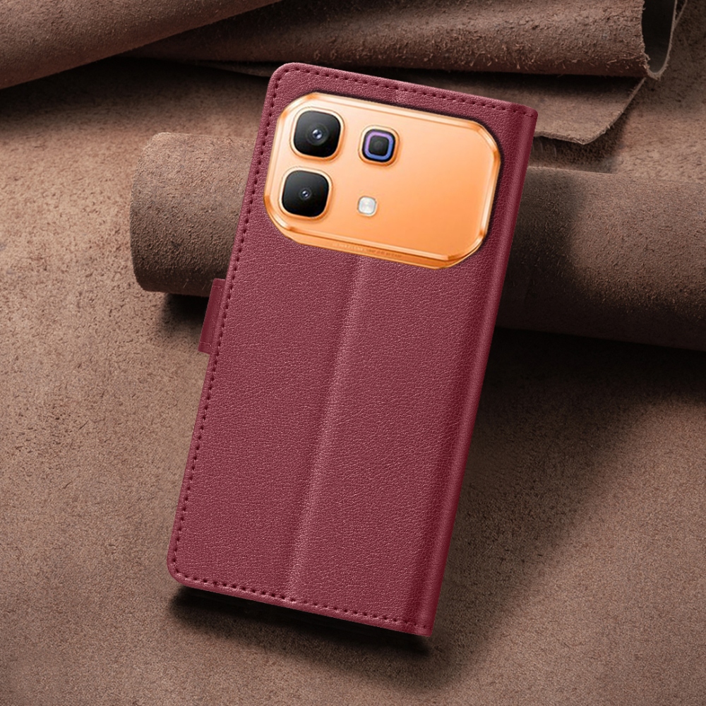 BINFEN könyvtáska Infinix Note 60 5G/Note 60 Pro 5G - piros