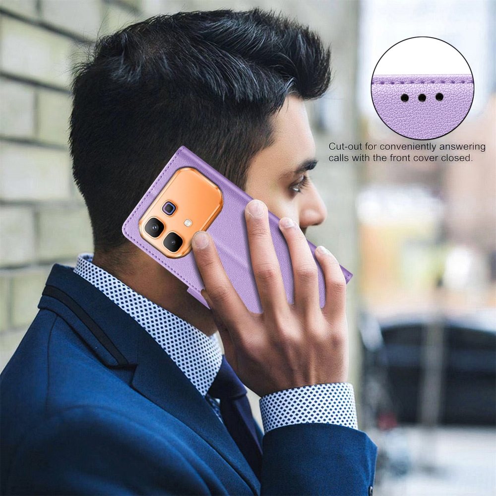 BINFEN könyvtáska Infinix Note 60 5G/Note 60 Pro 5G - lila
