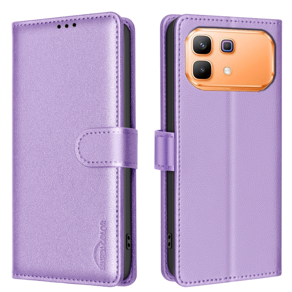 BINFEN könyvtáska Infinix Note 60 5G/Note 60 Pro 5G - lila