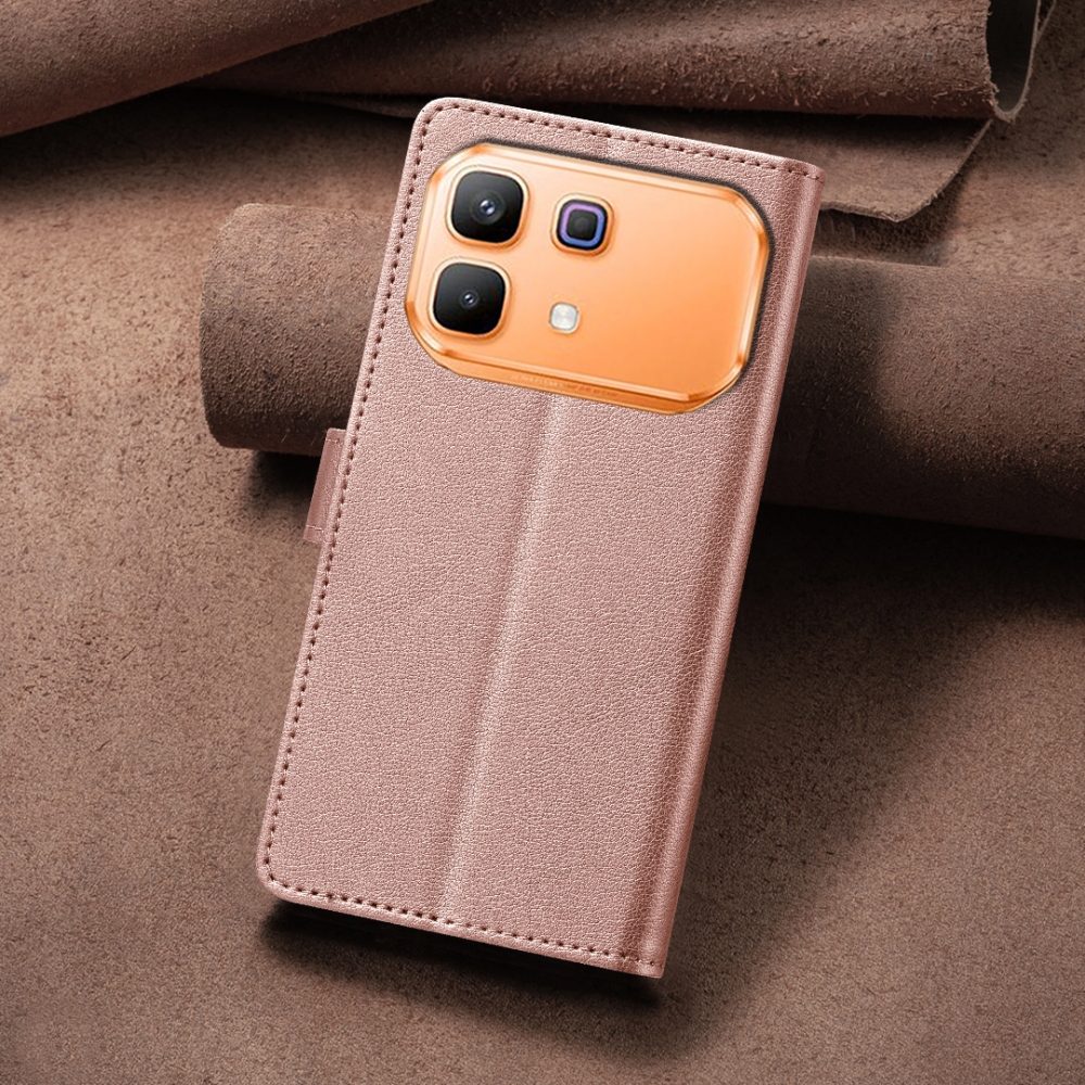 BINFEN könyvtáska Infinix Note 60 5G/Note 60 Pro 5G - rózsaarany