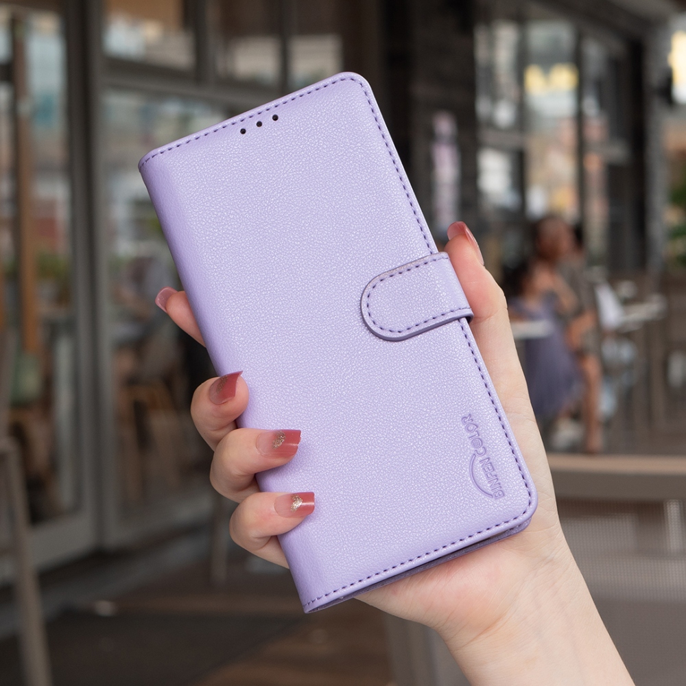 BINFEN könyvszerű tok a Samsung Galaxy S26 FE-hez – lila