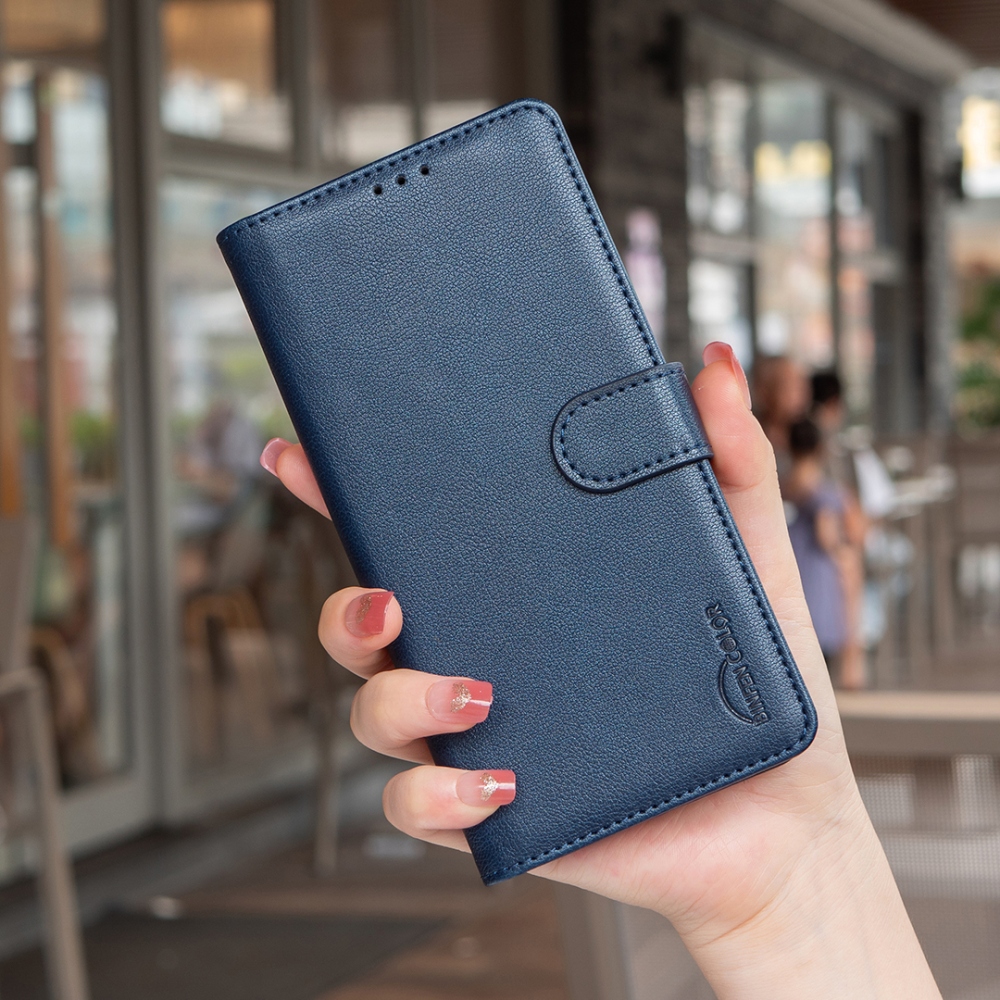BINFEN könyvformájú tok a Samsung Galaxy S26 FE-hez – kék