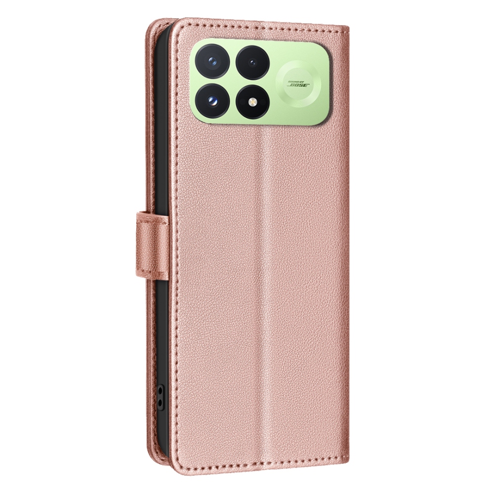 BINFEN könyvformájú tok a Xiaomi Poco F9 Pro 5G-hez – rózsaszín-arany