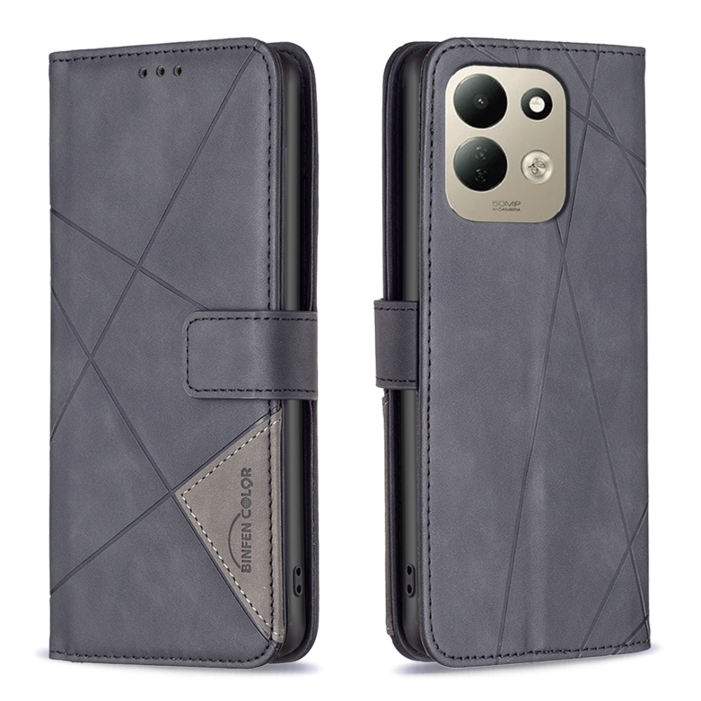 BINFEN könyvformájú tok a Xiaomi Redmi 17 4G/5G-hez – fekete